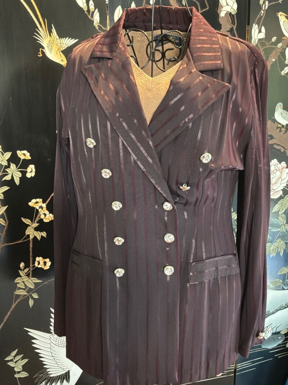 Dani Michaels vi rage purple double breasted blazer 80-90s.  Size small today